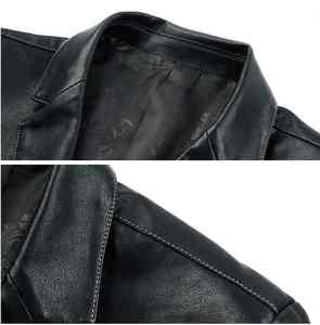 Blazer Homme de Haute Qualité Style Britannique et Japonais, en Similicuir Anti-Plis Respirant, Deux Boutons, pour Affaires et Loisirs - Product Image 6