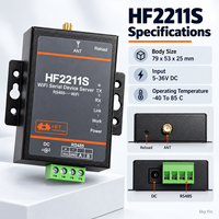 HF2211 WiFi Ethernet MQTT TCP/IP Konverter Serial Modbus IoT Gateway Dua Arah Transparan RTU DTU RS232 Komunikasi Jaringan