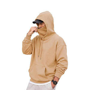 เสื้อฮู้ดผู้ชายผ้าฟลีซทรงหลวมแบบสวมหัว |   ผ้าฟลีซผสมเนื้อนุ่ม - Product Image 1