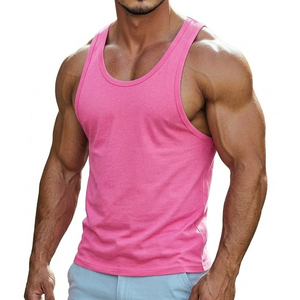 OEM Custom Printed Men's Sleeveless Muscle Tees Stretch Cotton Gym <b>Vests</b> High Quality Workout Tops Bulk Supply Tank Tops For Men - Product Image 1