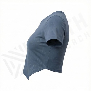 Camisetas Cortas de Algodón Transpirables para Mujer, Diseño Personalizado, Ropa Deportiva Elegante, Moda Boutique, Ropa de Gimnasio - Product Image 3