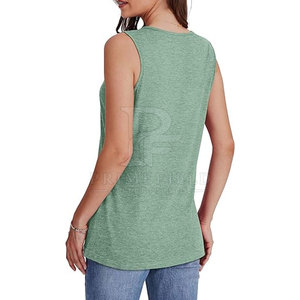 Camiseta sin Mangas Informal para Mujer, Verano, Ecológica, Transpirable, Spandex/Poliéster, Uso en Exteriores, Alta Calidad, Venta Caliente, Gimnasio, Última Moda - Product Image 5