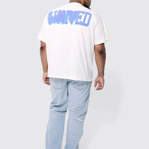 Camiseta de Hombre Oversize con Logo Personalizado, de Lujo, Hombros Caídos, Estampado Puff, 100% Algodón Transpirable y Ecológico - Product Image 5