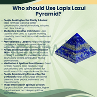 Pyramide en cristal de lapis-lazuli naturel, pierre bleue sculptée par SoulWise du Maharashtra, pour la décoration et les cadeaux d'affaires