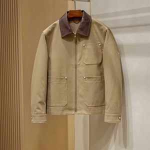 High Street Vintage 100% Cotton Cotton <b>Canvas</b> <b>Jacket</b> Custom Vintage <b>Work</b> Wear Cotton <b>Canvas</b> <b>Jacket</b> - Product Image 1