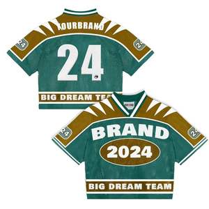 Maillot de football américain personnalisé pour homme, style streetwear, coupe ample, en maille, court, pour le football et le soccer - Product Image 4