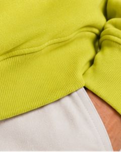 Lime Green <b>Men</b> Oversized Quarter Zip Sweatshirt <b>Pullover</b> Fleece Long Sleeve Casual Streetwear Sweater Custom Heavy Cotton Top - Product Image 4
