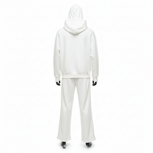 Ensemble de survêtements sportifs automne-hiver pour hommes, style européen et américain, couleur unie, doublure polaire, tenues décontractées pour hommes et femmes - Product Image 2