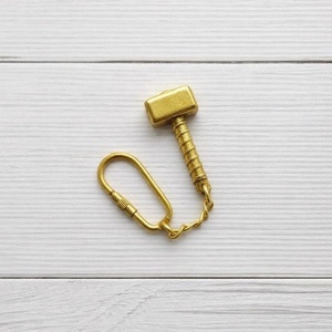Brass Hammer Keychain <b>Mini</b> Gavel Keychain Solid Brass Tool <b>Keyring</b> Handmade Vintage Key Holder Gift for Lawyer Judge Carpenter - Product Image 6