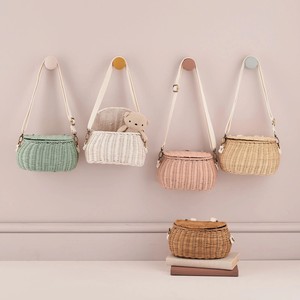 Lovable kids shoulder <b>bags</b> supplier direct cost children basket natural rattan baskets for <b>toddler</b> - Product Image 6