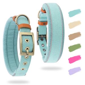 Custom Nylon Alloy Rivet Animal Print Pattern Design Dog Collar and Leash <b>Set</b> with Metal Side Release Buckle - Product Image 2