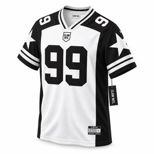 Maillot de football américain unisexe 88 en mesh respirant à col en V, sublimé, à manches courtes, tenue d'équipe adulte coupe régulière personnalisable - Product Image 3