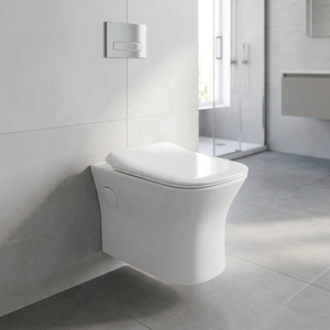 Titan Modern Square Wall Hung Toilet Ceramic WC Pan European Standard Rimless Porcelain Sanitary Ware - Product Image 1