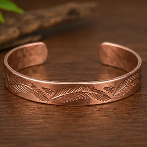 Decorative Luxury Copper Bangle Bracelet Handmade Adjustable Cuff Wrist Jewelry Personalized Traditional Artisan Fashion Gift - Product Image 4