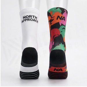 North Approach Crew <b>Socks</b> Floral Pattern Breathable Spandex <b>Polyester</b> Adult Summer Casual <b>Socks</b> - Product Image 2