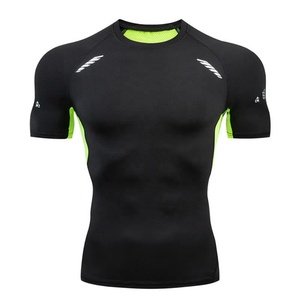 Rashguard personnalisé pour homme à manches courtes BJJ Grappling OEM Sublimation Polyester Spandex Compression Respirant Premium - Product Image 5