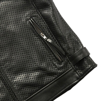 Chaleco de Cuero Genuino para Hombre, de Alta Calidad, Invernal, Casual, Transpirable, Estilo Motero, con Logotipo Personalizado, Ropa Exterior para Motocicleta, Venta al Por Mayor