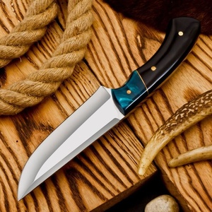 Couteau de chasse et de camping haut de gamme à lame fixe en acier Damas, fait main, manche en bois, service OEM, garantie 3 ans pour les marchés des États-Unis et d'Europe - Product Image 2