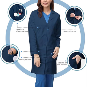 Hospital Uniform Wear <b>Doctor</b> Lab <b>Coat</b> for Women Nurse Staff Customize - Product Image 5