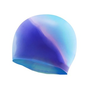 Bonnet de bain en silicone multicolore unisexe, design imperméable - Product Image 1