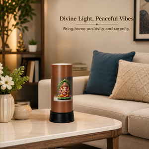 Lord Ganesha LED Table Lamp Wooden Finish Divine Glow <b>Night</b> <b>Light</b> Spiritual Home Decor Bedside Desk Lamp Meditation Gift Ambient - Product Image 4