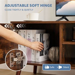 Mobile TV Nero per Soggiorno o Ufficio, Pratico Supporto per Conservare TV e Accessori - Product Image 3