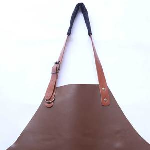 Delantal de Soldadura de Cuero de Estilo Artesanal Clásico con Correas Ajustables, Diseño con Múltiples Bolsillos para Herramientas - Product Image 5
