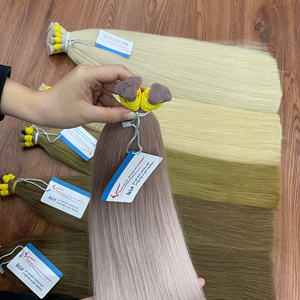 Meilleure vente Extensions de cheveux vietnamiennes Couleur Cheveux en vrac Soie et douce Couleurs personnalisées Réelles Prêtes à être expédiées Vente en gros - Product Image 4