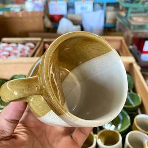 แก้วกาแฟเซรามิกทำมือสไตล์อินโดนีเซีย แก้วเคลือบแบบเรียบง่าย แก้วชาสมัยใหม่ สำหรับใช้ในบ้าน สำนักงาน หรือเป็นของขวัญ - Product Image 3