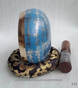 Bán Buôn Tây Tạng Phong Cách Máy Làm Nghệ Thuật Hát Bát Phong Thủy Brass Kim Loại Thủ Công - Product Image 3