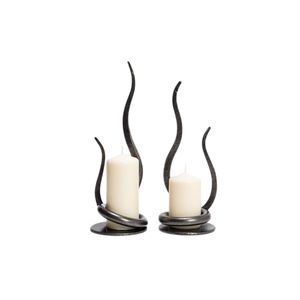 Support à bougies en fer forgé avec finition thermolaquée, double bras, porte-bougie décoratif pour la décoration de la maison, idéal pour offrir en cadeau - Product Image 6