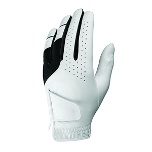 Guantes de golf de cuero genuino verde, unisex, transpirables, con cierre de gancho y bucle - Product Image 4