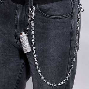 Estuche para encendedor personalizado con incrustaciones de moissanita, plata 925, diseño de antorcha, cadena de joyería estilo hip hop, regalo - Product Image 4