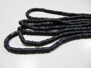 Cuentas de Zafiro Azul Natural Sin Tratar, Cuentas Rondelle de 6 mm - Product Image 2