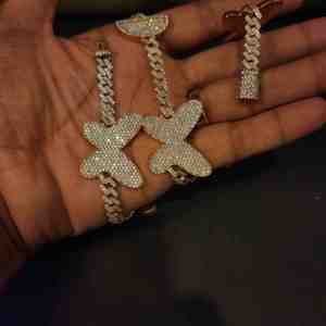 Chaîne cubaine papillon de luxe en argent sterling plaqué or avec diamants de laboratoire, bijoux hip-hop unisexe, cadeau 8MM - Product Image 5