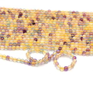 AAA+ Yellow Fluorite 3mm Gemstone Micro Faceted Beads Natural Fluorite Semi Precious Gemstone Rondelle Beads for Jewelry Making - Product Image 1