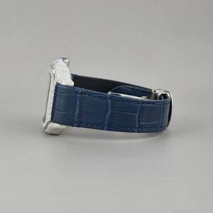 Montre BOJ CATie.R016 entièrement blanche avec lunette en diamants VVS, verre luxueux, acier inoxydable, mouvement automatique Moissanite, 41 mm - Product Image 3