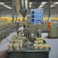 Machine de remplissage automatique de coupes de crème glacée contrôlée par PLC de 600 ml, précision de 100 %, entraînement par pompe, emballage en papier, garantie 1 an