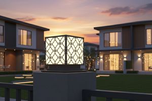 Lámpara de Pilar LED Clásica con Diseño de Hojas, Decoración Vietnamita CM, para Exteriores, Hotel, Villa, Jardín, Negra, E27, IP65, Metálica, AC 220V (±10%) - Product Image 6