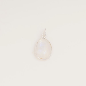Natural <b>Rainbow</b> Moonstone Pendant 925 Sterling Silver Handmade White Gemstone Pendant Minimalist Jewelry Gift Women - Product Image 2