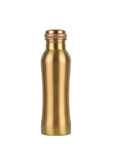 ขวดน้ำโลหะทองแดงบริสุทธิ์รูปทรงโค้งสีเทาเมทัลลิก - Product Image 5