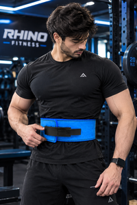 Ceinture de soutien lombaire ajustable en néoprène Rhino Fitness pour la musculation, ceinture de maintien de la taille, bleu, adulte, toutes saisons - Product Image 6