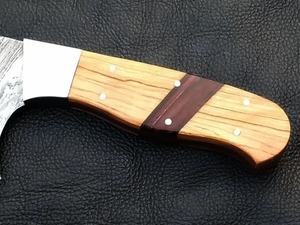 Custom Handmade Modern Cleaver Damascus Steel Blade 7inch Ambidextrous Wooden Handle 3.0mm Thick Extra <b>Sharp</b> Dishwasher Safe - Product Image 2