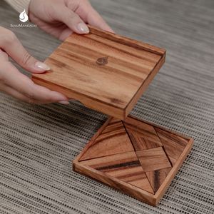 Tangram: Rompecabezas de madera Tangram, juego geométrico para estimular el cerebro, juguete educativo STEM de madera de la marca SiamMandalay - Product Image 4