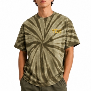 Camiseta Tie Dye para Hombre, Premium, Suave, Transpirable, Manga Corta, Color Morado, Informal, de Algodón, con Logotipo Frontal, Corte Regular, Estilo Urbano - Product Image 1