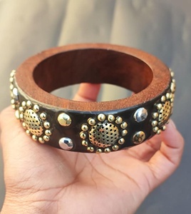 Kada สร้อยข้อมือทำด้วยมือทำจากไม้กลมข้อมือเครื่องประดับแฟชั่นชาติพันธุ์เครื่องประดับออกแบบวัฒนธรรมสำหรับผู้หญิง - Product Image 2