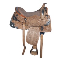 Selle Western en cuir Big Horn sculptée à la main