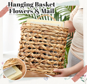 Water Hyacinth Woven <b>Wall</b> Hanging Decorative <b>Storage</b> <b>Basket</b> for Kitchen Garage Living Room Bathroom Books <b>Storage</b> - Product Image 2