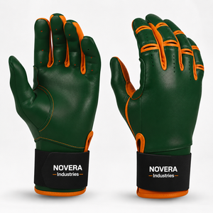 Gants de frappe de baseball en cuir Premium NOVERA INDUSTRIES à fermeture auto-agrippante, séchage rapide, pour l'entraînement, fabricant OEM ODM sous marque privée - Product Image 6