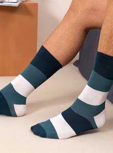 Calcetines de Vestir para Hombre OEM 2026 ML-147, de Algodón Peinado, 100% Algodón, con Rayas, Envío Gratis - Product Image 4